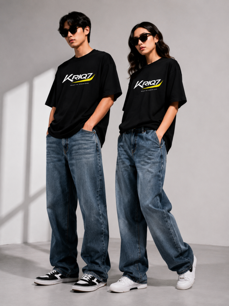 kriq7 unisex black tshirt streetwear